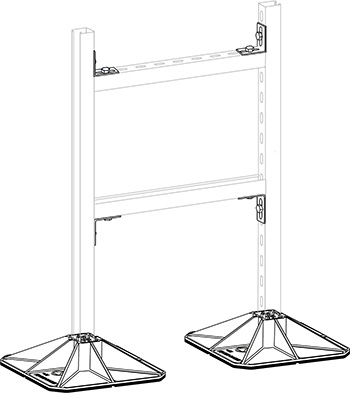 <p style="text-align: center"><span style="color: #045a95">  H- <br /><strong>Big Foot H Frame 305mm</strong></span></p>