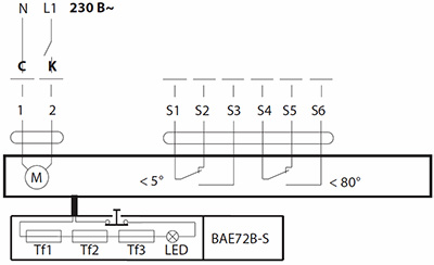 Электрическое подключение электроприводов Belimo BF230-T