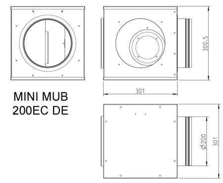      Systemair Mini MUB 200EC DE  - 