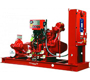 Насосы с дизельным и электрическим приводом для систем пожаротушения Grundfos NKF