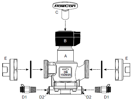 Внешне регулируемые автоматические балансировочные клапаны FlowCon SH