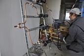 Збирання системи клапанів для фреонової секції вентиляційного агрегату